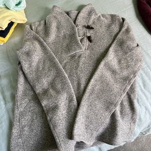 Northface light grey sweater fleece lined size small